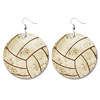 Baseball basketball football volleyball retro earrings, spherical accessory, European style