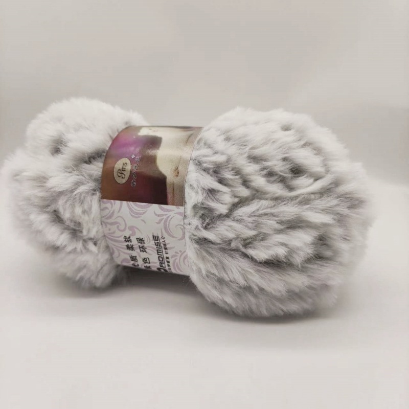 Imitación de visón terciopelo grueso lana tejida a mano DIY Imitación Piel terciopelo visón terciopelo sombrero bufanda manta hilo al por mayor