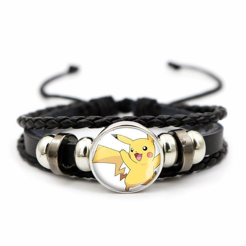 Pokémon Z Pikachu Bracelet Fossil Woven Mega Pokémon Leather Bracelet Jewelry
