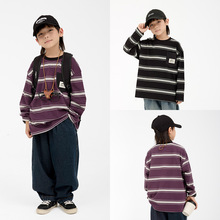 【粉丝专享清仓六折】不退不换 日系儿童长袖秋男童韩版条纹T恤潮