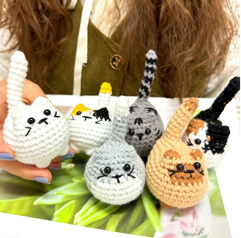 クロスボーダー新品Handmade Mini Crochet Cute Kittenミニかぎ針かわいい子猫|undefined