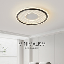 意式极简卧室吸顶灯现代简约北欧设计师大气高级感圆形书房间灯具