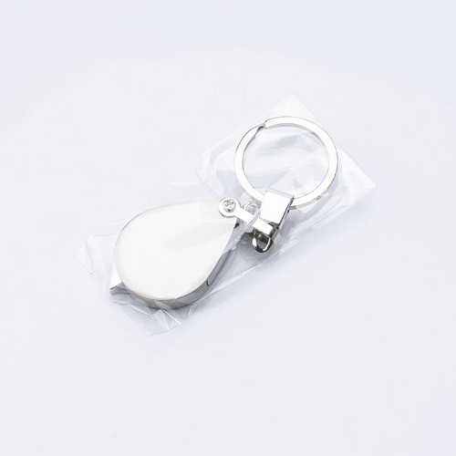 Sanke pocket folding all-metal keychain with small print zinc alloy glass lens portable magnifying glass wholesale