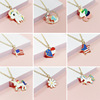 Cartoon cute necklace, metal chain, suitable for import