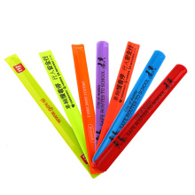 反光pvc材质啪啪圈夜间出行反光手腕带骑行束裤带警示反光手环