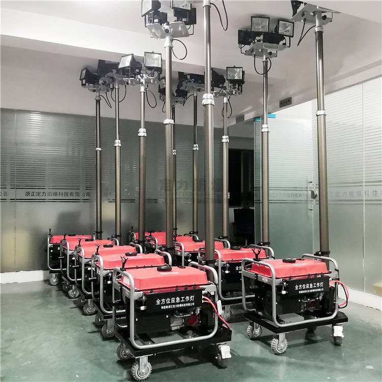 Lifting and moving lighting vehicle, flood prevention and emergency power generation and lighting vehicle, automatic lifting work light
