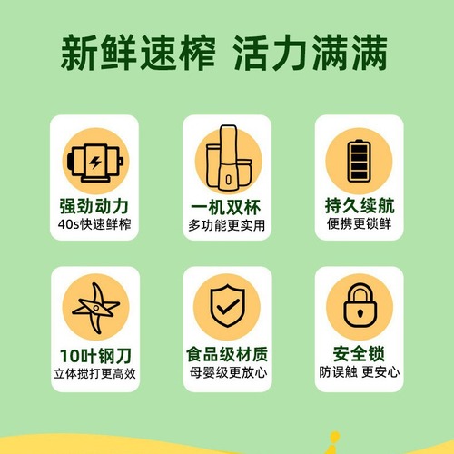 Minimally Portable Juicer, Export Model, Compact Small Household Food Grinder, Ice Crushing Multifunction Juicer, Juicing Cup