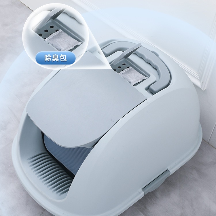 Caja de arena para gatos de gran tamaño completamente cerrada anti-Arena Maine gato inodoro extra grande desodorante gatito caja de arena suministros