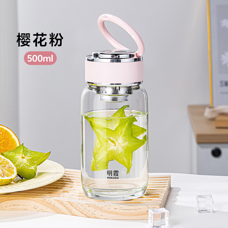 Mingxia 単層高ホウケイ酸塩 INS スタイルガラスミニティーカップホームウォーターカップハンドル付き卸売カスタマイズ|undefined