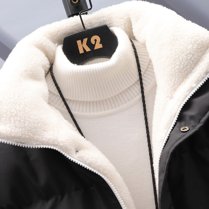 Abrigo de algodón acolchado con forro polar 2023 nuevos hombres de invierno más tamaño abrigo tendencia de la moda engrosado cálido abrigo de algodón acolchado al por mayor