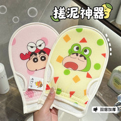 正規品のクレヨンしんちゃんのお風呂タオルさんは肌を傷つけません。お風呂タオルは痛くないです。