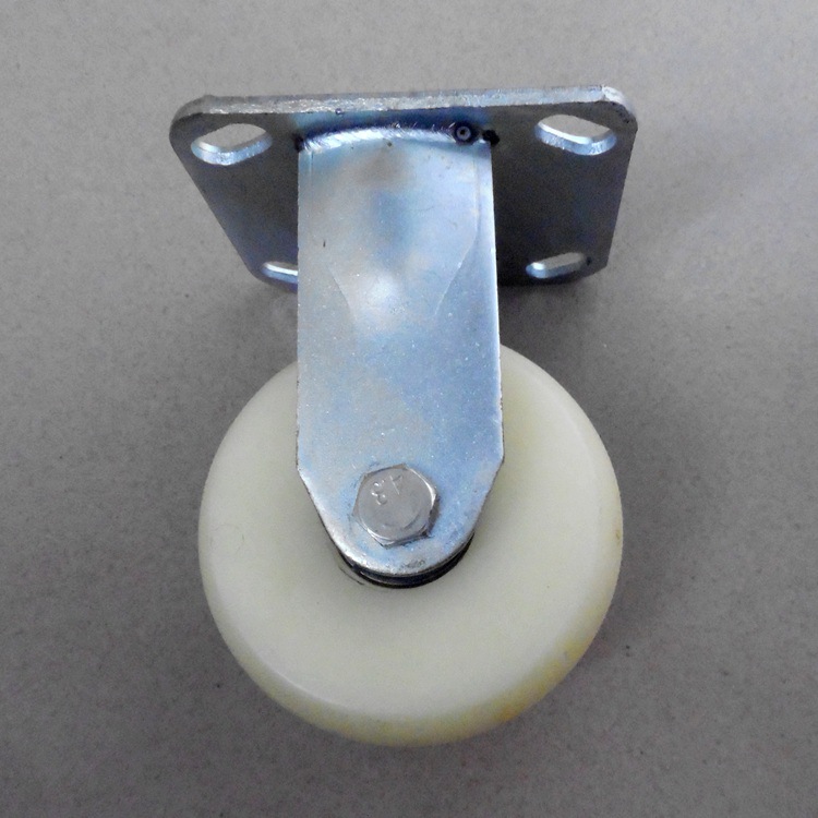 供应5寸 重型 工业 白尼龙 定向 脚轮