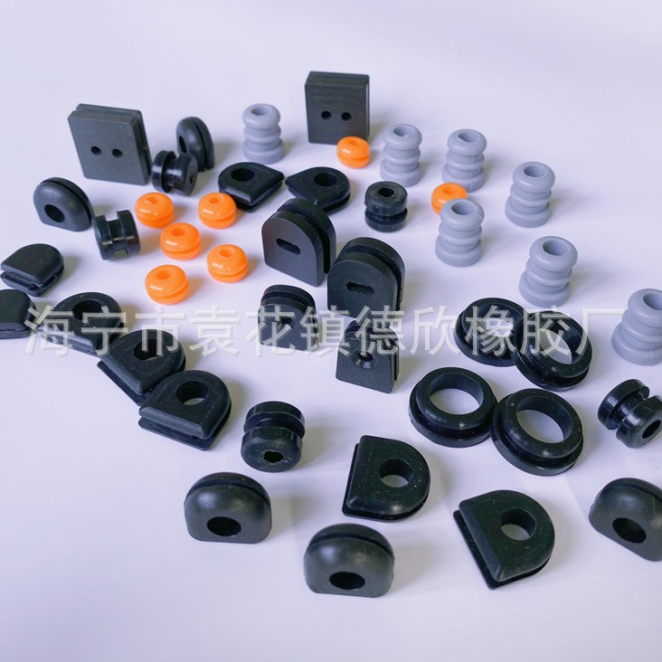 供应 椭圆橡胶护线圈 穿线孔橡皮塞工字型硅胶护线套防水电线孔塞