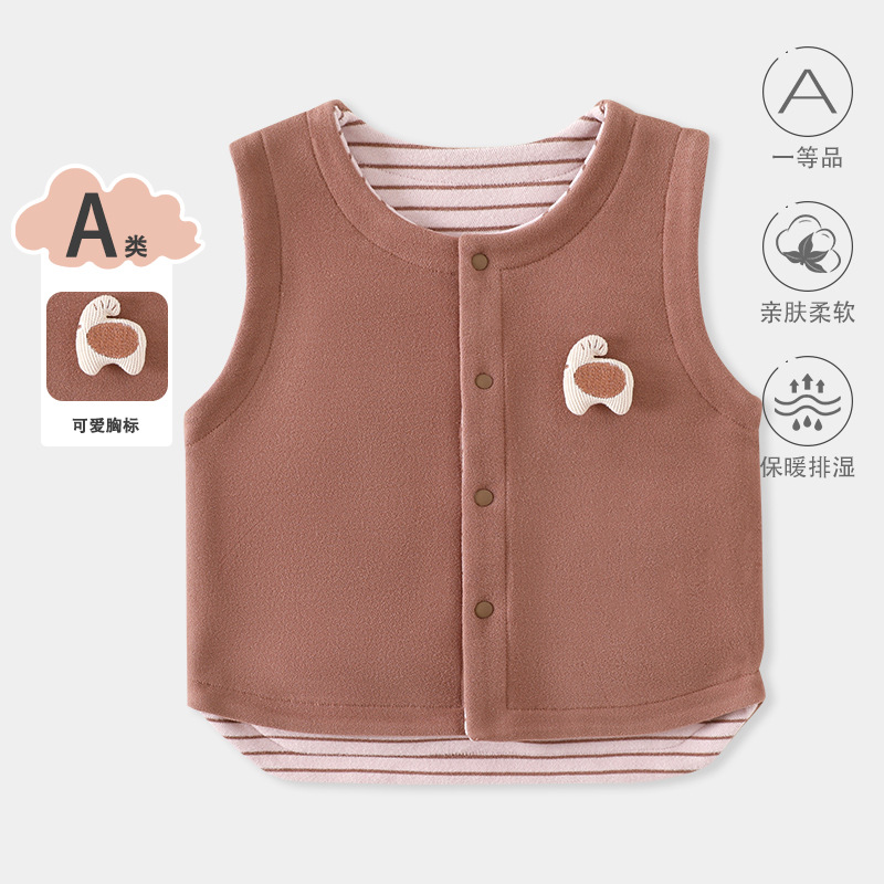 Baby chaleco de terciopelo para bebés, chaleco para bebés para hombres y mujeres, chaleco para bebés calientes, chaleco de hombro para bebés de nuevo