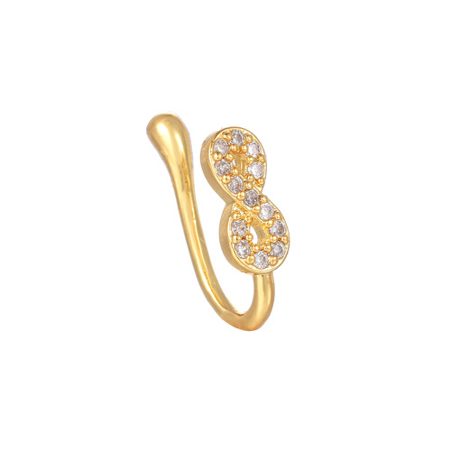Amazon's best-selling new nose ornaments European style popular non-perforated nose clip personalized fashion copper inlaid zircon nose ornaments wholesale