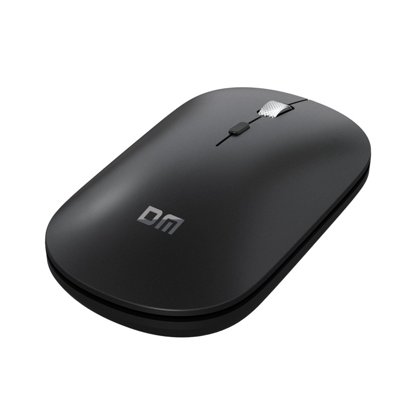 Mouse da ufficio con trasmissione wireless Bluetooth DM 2.4GHz, design leggero e nero per una presa comoda_voghion.com