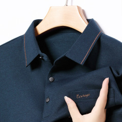中年男性長袖tシャツお父さん秋服カジュアルpoloシャツ中高年男性服春秋上着ボトムtシャツ