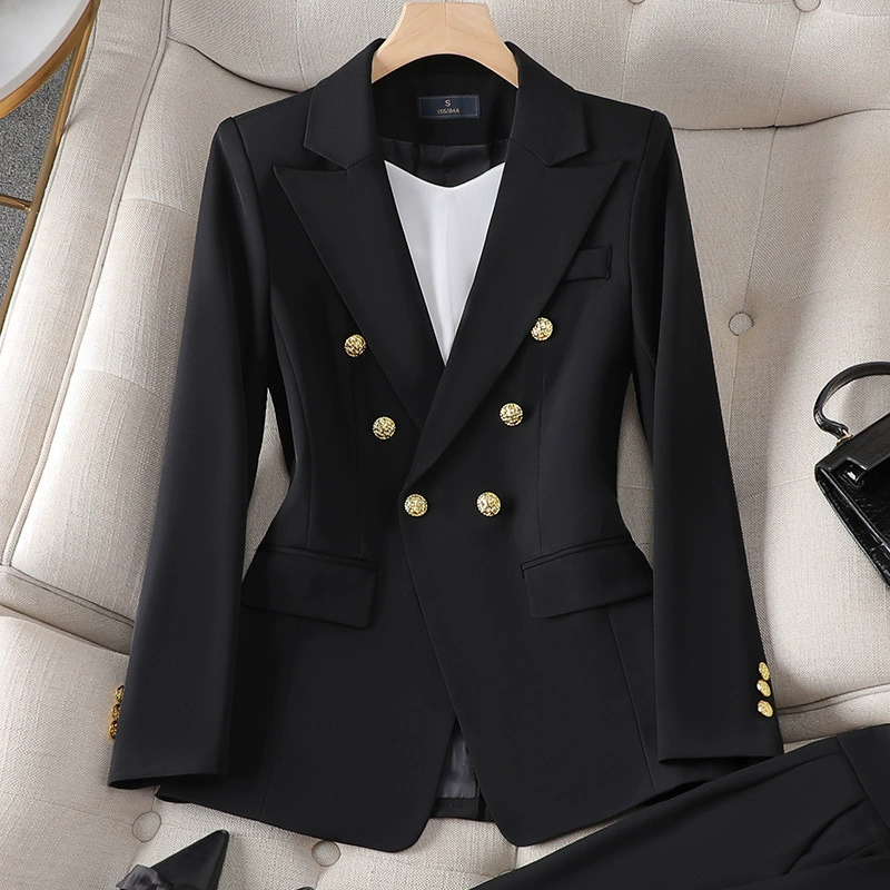 Women's Two-Piece Suit Set, European Style, Flared Trousers, 2024, Multiple Colors