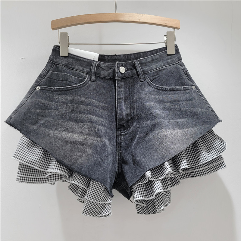 Shorts de Mezclilla de Tiro Alto para Mujer Desmontables con Empalme