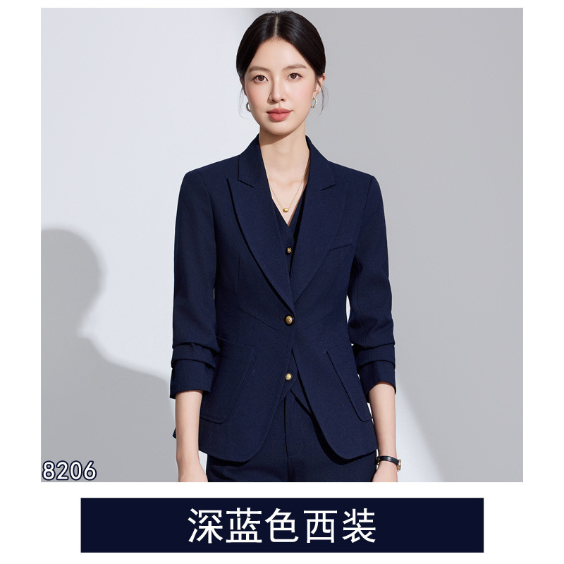 春秋美容师珠宝店新款职业套装长袖西服正装酒店开业庆典工作服|undefined