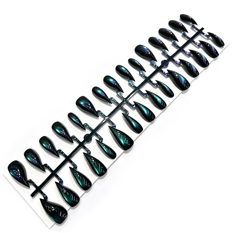 30 pieces of new, hot-selling, dazzling cat-eye, beast claw, and dragon claw-shaped press-on nails, available in stock, direct from the factory 30 pieces of new, hot-selling, dazzling cat-eye, beast claw, and dragon claw-shaped press-on nails, available in stock, direct from the factory