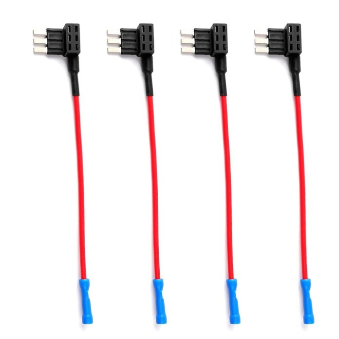 4件汽车附加电路汽车保险丝适配器三脚保险丝支架附加电路