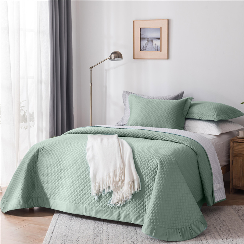 2025 nueva cubierta de cama de algodón de tres piezas, sábanas de algodón de lujo ligero de algodón largo, algodón general de cuatro estaciones