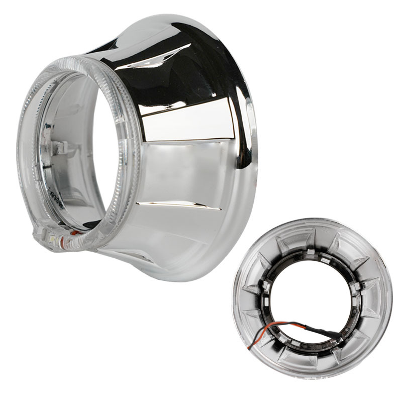 3 pulgadas A guía de luz ángel ojo una cubierta decorativa adaptada al faro LED del automóvil doble lente de luz para sombreador image 5