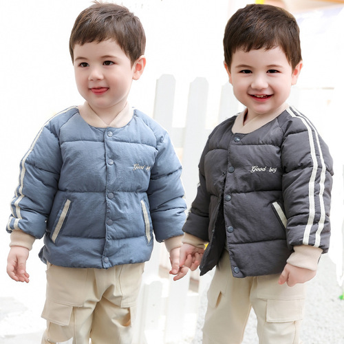 Wholesale Autumn and Winter Children's Cotton Vest Inner Parka for Boys and Girls, Warm Medium and Small Children Baby Winter Wear Cotton Coat Outerwear