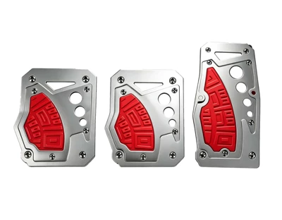 Dekorativ pedal başlıqları alloy anti-slip and wear-resistant pedal - red-manual-transmission-car-accelerator-and-brake-pedals