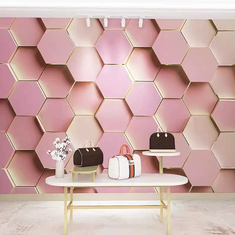 5d wallpaper concave and convex geometric clothing store bar office barber shop live broadcast background wallpaper self-adhesive wallpaper