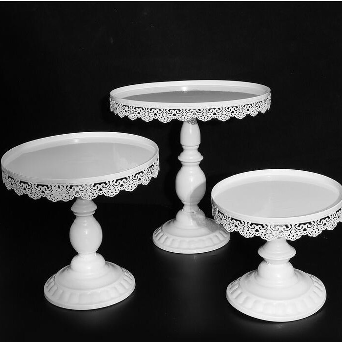 Cruzar la frontera de metal de hierro soporte de la torta/placa de la torta/plato de fruta/Western punto bandeja decoración de la boda