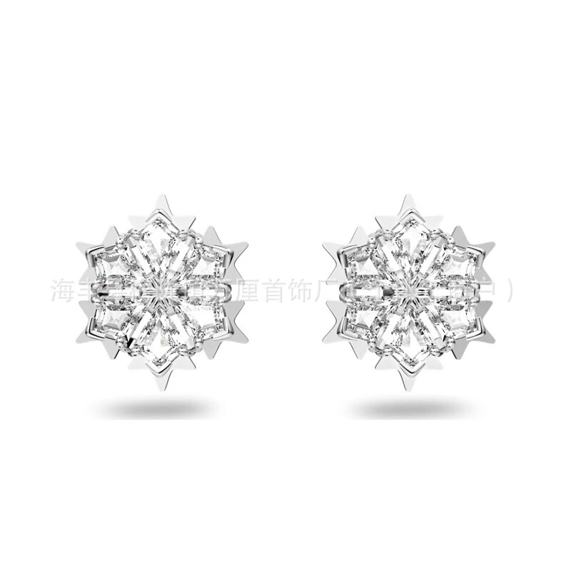 施华洛水晶世奇灵动天鹅跳动的心耳环施家高版本恶魔之眼耳钉女|undefined