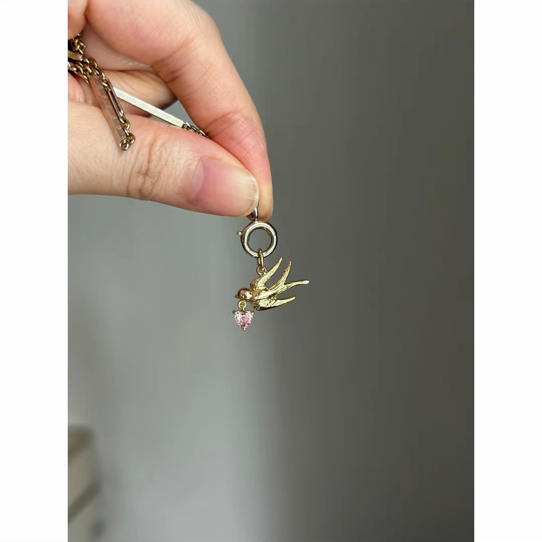 Copper IG Style Bird Pendant Necklace display picture 1
