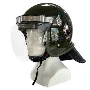 Factory Direct Sales Special Riot Helmet Duty Helmet ABS Safety Helmet Glossy Green