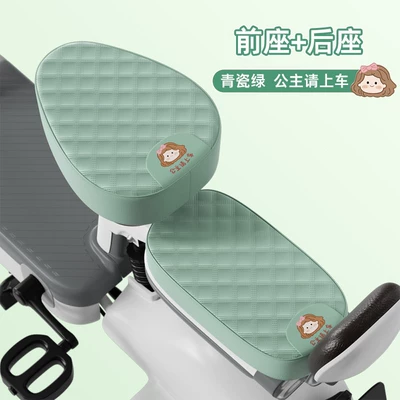 Electric Car Seat Cover Waterproof and Electric car cushion - celadon-green-princess-please-get-in-the-car-front-seat-back-seat