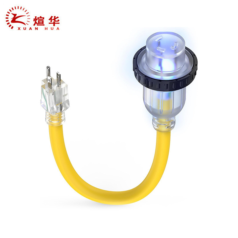 Rv Adapter Cord with Locking Connector, Nema 5-15P Male to L5-30R Rv Adapter Cord with Locking Connector, Nema 5-15P Male to L5-30R