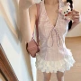 辣妹v领修身夏季背心