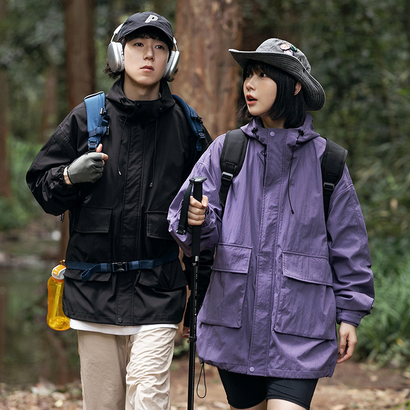 Chaqueta con capucha de montaña para hombre primavera y otoño nueva marca de moda montañismo al aire libre chaqueta casual chaqueta de trabajo impermeable