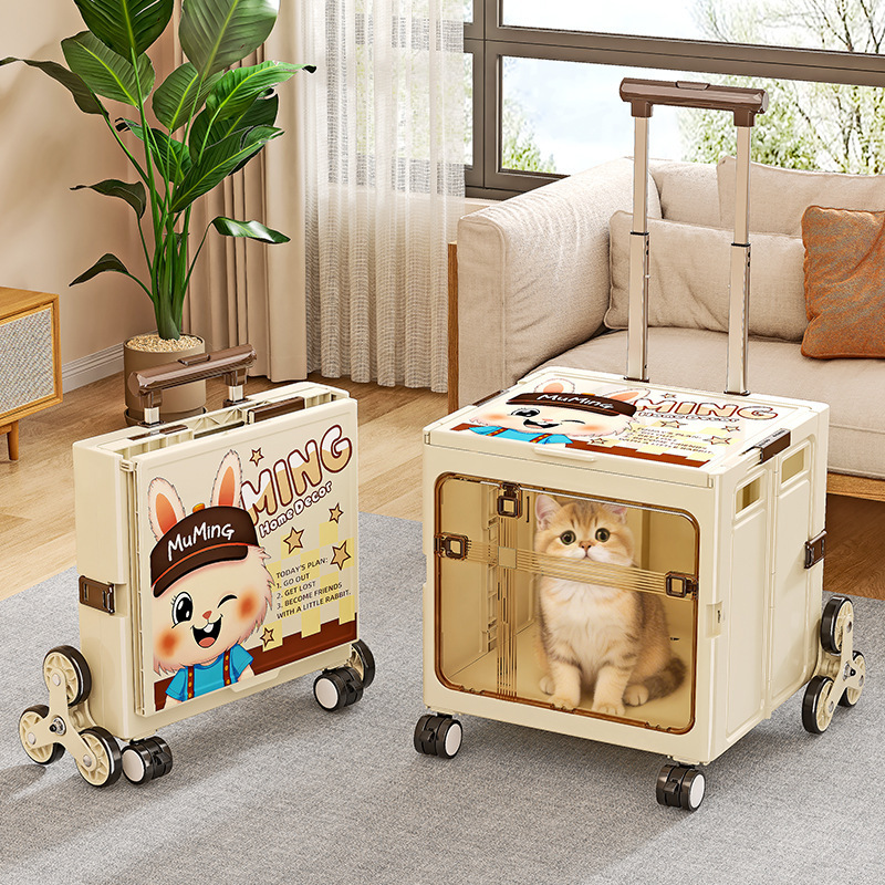 New Folding Cat Carrier, Portable Travel Bag for Cats and Dogs, Large Capacity Pet Trolley Box, Airline Crate, Cat Cage New Folding Cat Carrier, Portable Travel Bag for Cats and Dogs, Large Capacity Pet Trolley Box, Airline Crate, Cat Cage