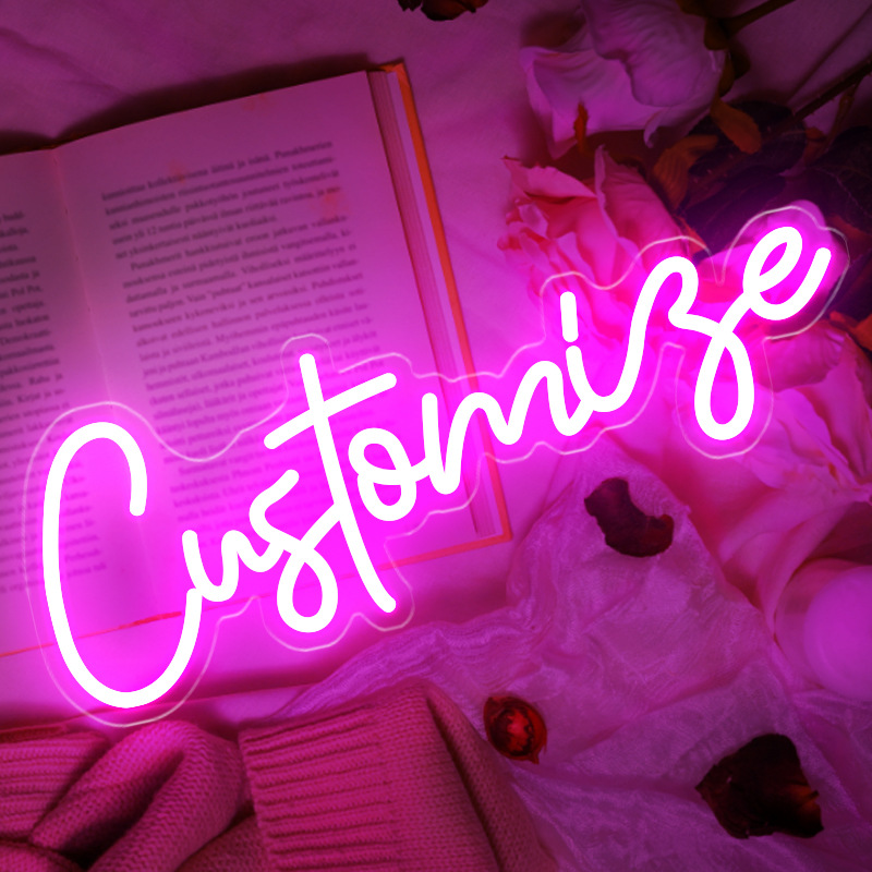 (2개) 국경 간 전자 상거래 아마존 LED 스타일링 조명 투명 아크릴 네온 DIY 파티 장식 네온 사인