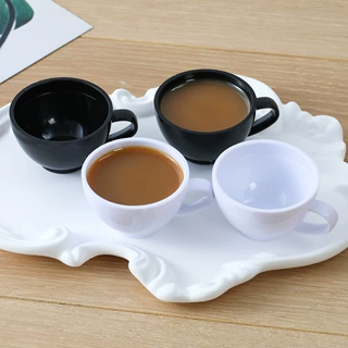 仿真咖啡模型茶杯道具蛋糕店装饰ABS咖啡杯食玩配件下午茶摆件