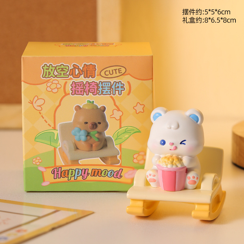 クリエイティブ漫画小動物ワークステーション減圧コンピュータデスクトップ装飾ナビゲーター画面樹脂装飾品|undefined