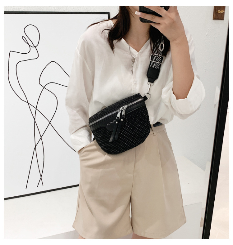 Fashion Bright Diamond Messenger Waist Bag Wholesale display picture 9