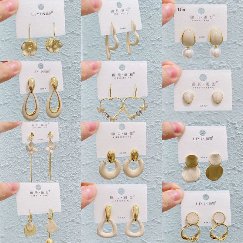Liyin/Libeliying ドーパミンドロップ釉薬ペイントイヤリングニッチ春夏甘くて絶妙な s925 シルバー針イヤリング|undefined