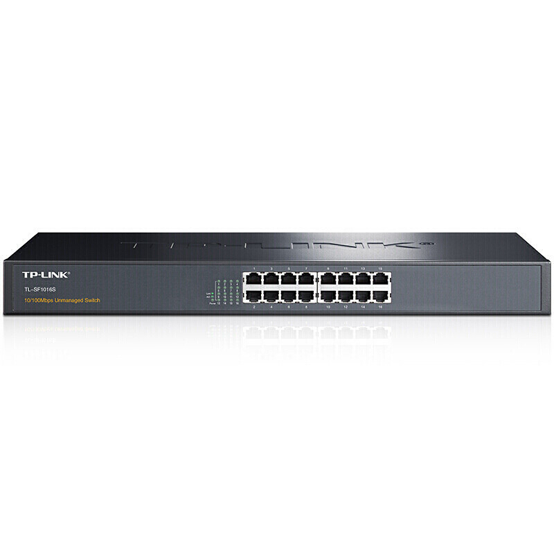 TP-LINK   16口百兆非网管交换机 16口百兆机架式