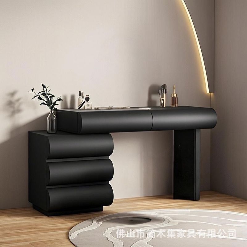 無垢材塗装ドレッシングテーブル収納キャビネットチェスト一体型寝室わびさびスタイルシンプルベッドサイド伸縮ドレッシングテーブル組み合わせ|undefined