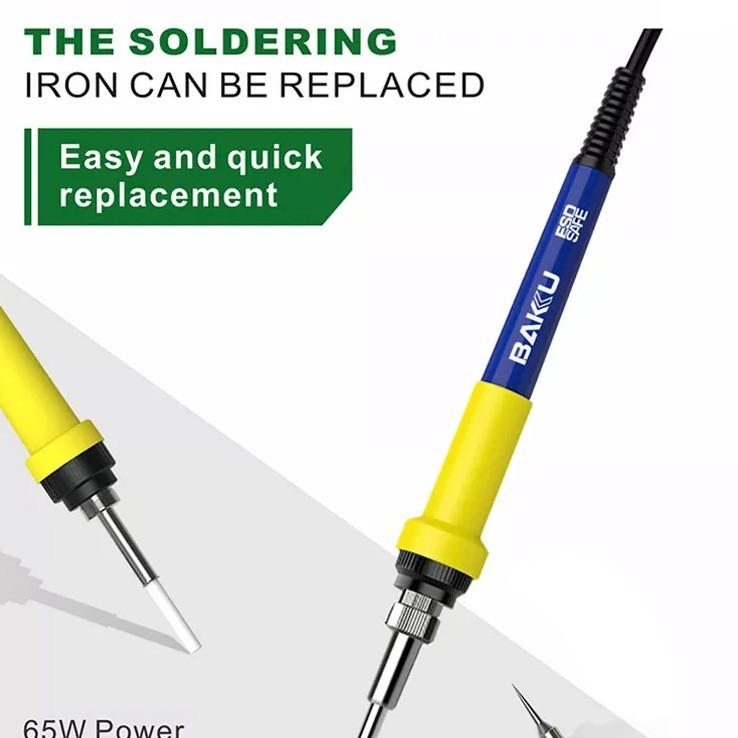 巴酷BK-936电烙铁头公头手柄手机维修工具焊锡枪配BK-601D烙铁手