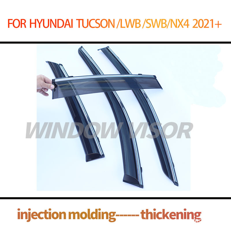 Suitable for Hyundai Tucson Rain Shield Car Window Rain Eyebrow Side Window Deflector Tucson 2021+ Window Visor