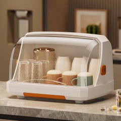 大きいサイズのデスクトップのコップの収納棚の防塵収納ケースのマグカップのコップのトレーの水切りのコップの棚のコップの棚